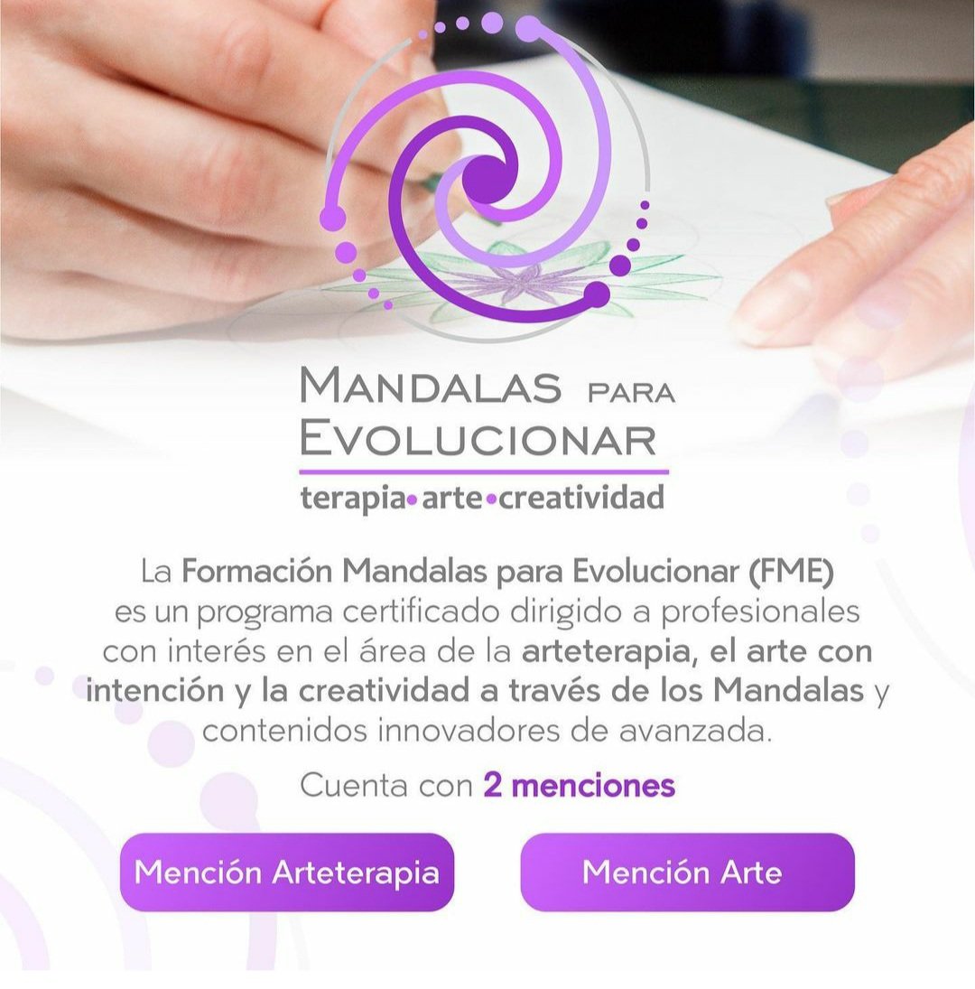 Conviértete en un profesional. La Formación Mandalas para Evolucionar (FME) es un programa certificado dirigido a instruir profesionales interesados en el área de la arteterapia, el arte con intención y la creatividad a través de los Mandalas. Visitanos en binduicat.com