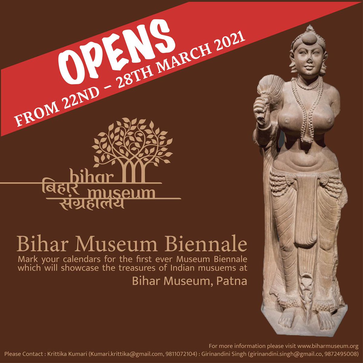 I am delighted that the Bihar Museum Biennale which was put in a back burner due to the pandemic is back to life. As the Project Director, it gives me great pleasure to share with all of you the opening of the Museum Biennale at Patna on 22nd March on the occasion of Bihar Diwas.