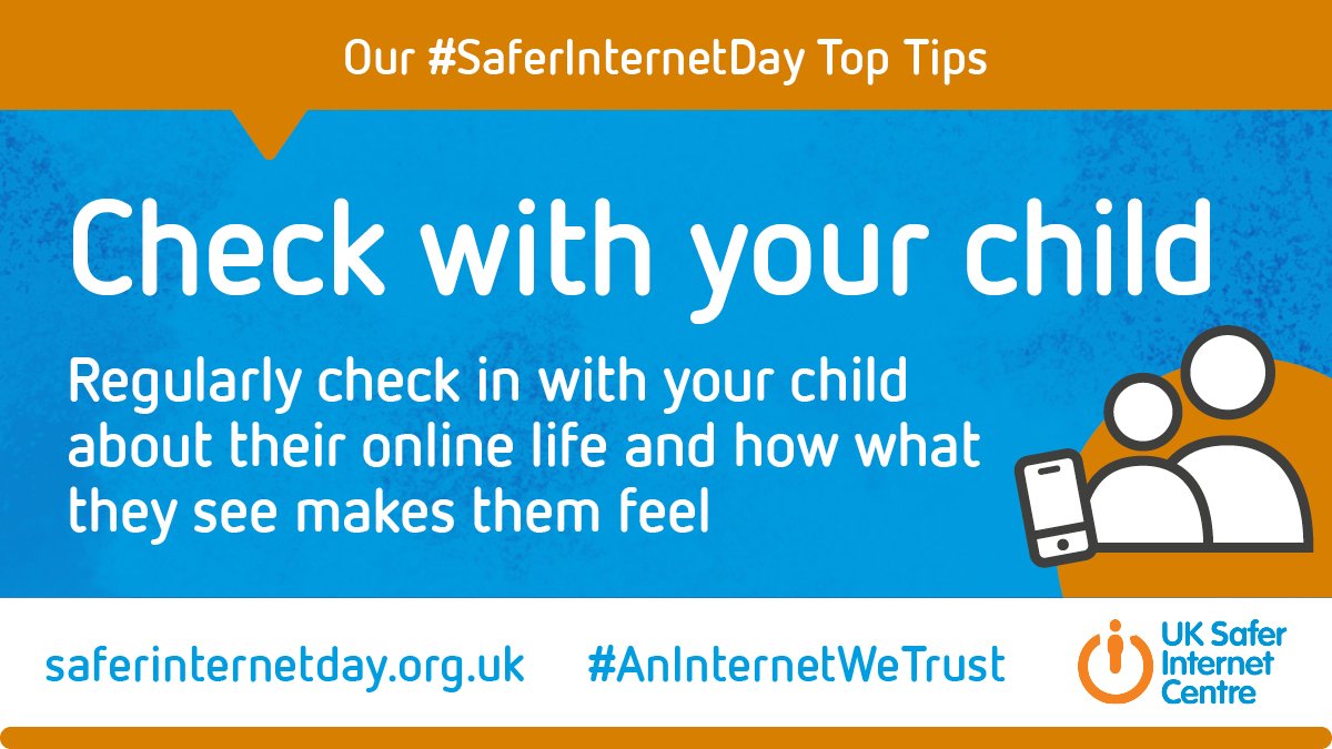 Top tips for parents this #SaferInternetDay - listening to your child will give you the best possible idea of how to support them.

Not sure where to begin? Have a look at <a href="/UK_SIC/">UK Safer Internet Centre</a>’s suggested 'Conversation Starters' for parents and carers saferinternet.org.uk/safer-internet… #AnInteretWeTrust