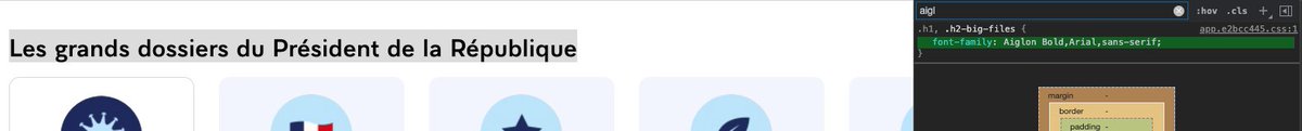 La seconde est plus simple, elle est destinée aux sous-titres et aux paragraphes. J'ai découvert dans le code source du site de l'Elysée qu'elle s'appelle "Aiglon", une approche un peu bonapartiste.