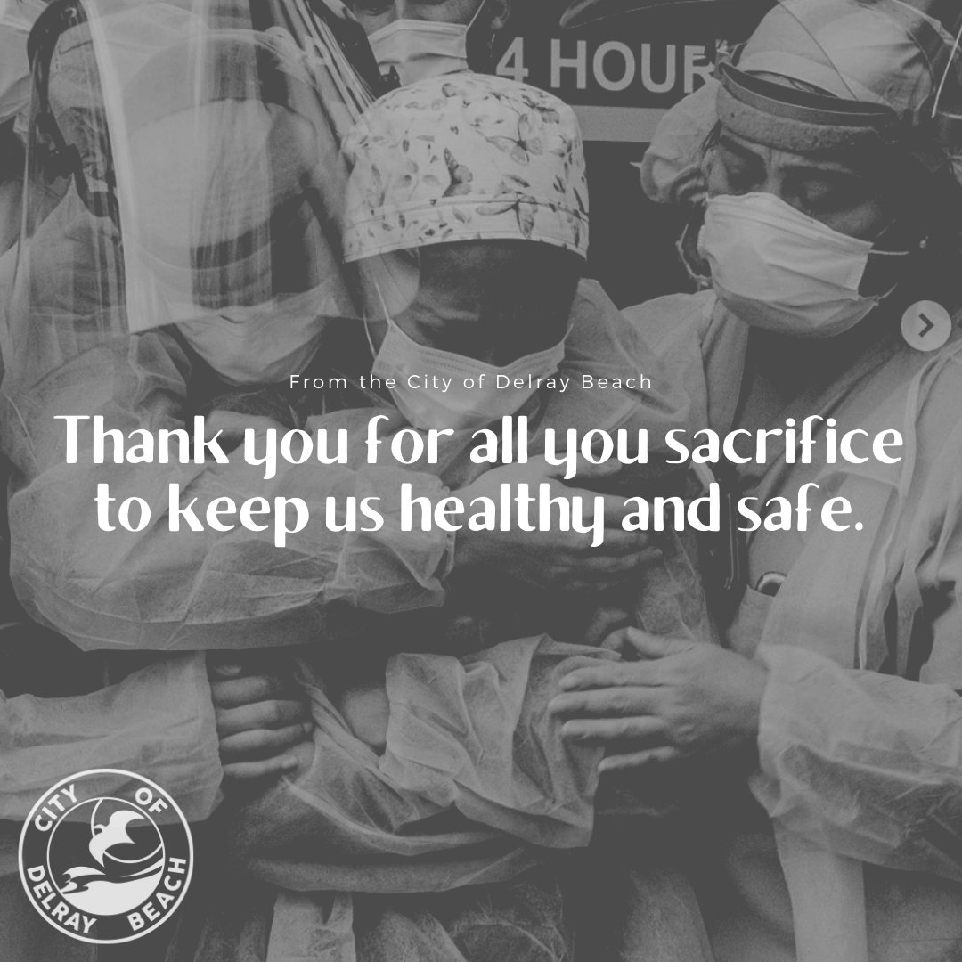 citydelraybeach's tweet photo. โค๏ธ#ThankYou to all our medical first-responders.
#DelrayStrong #LoveDelray https://t.co/GtFCtLi5TI