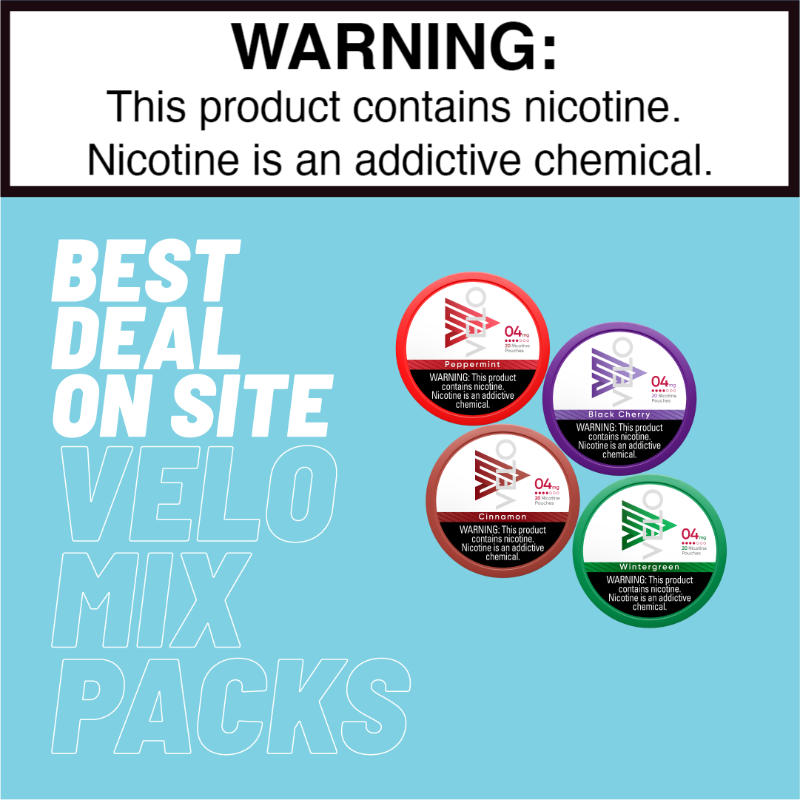 Nicokick_com's tweet photo. Looking to score a nice deal? Full disclosure, our VELO mix pack is the best nicotine pouch deal we have right now 🔥