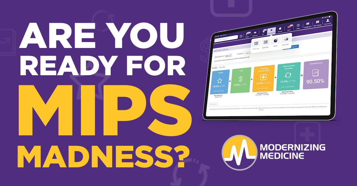 The March 31st MIPS submission deadline is almost here!  #MIPSmadness

ow.ly/U26Q50DuRrS