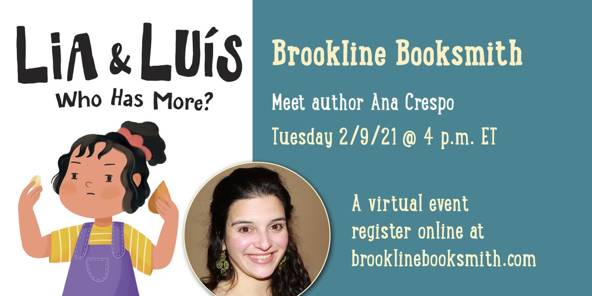 charlesbridge's tweet image. Don&apos;t miss @AnaCrespoBooks&apos;s LIA AND LUIS storytime TODAY AT 4 courtesy of @kidsmithbooks! Lia&apos;s brother Luis loves to brag. Can she use math to prove that she has more Brazilian snacks than he does? #kidlit #STEM #StorytellingMath #edutwitter