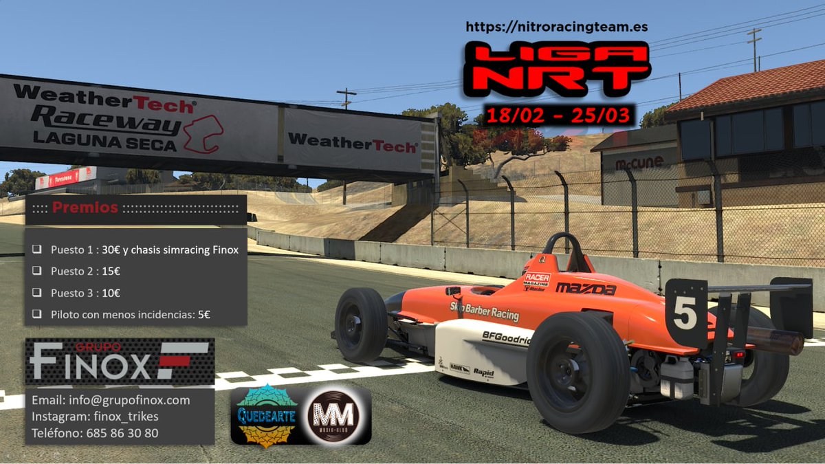 Nitroracingteam's tweet photo. Ya tenemos el cartel oficial de la Liga NRT con los premios y patrocinadores https://t.co/Q4koE8nqYQ