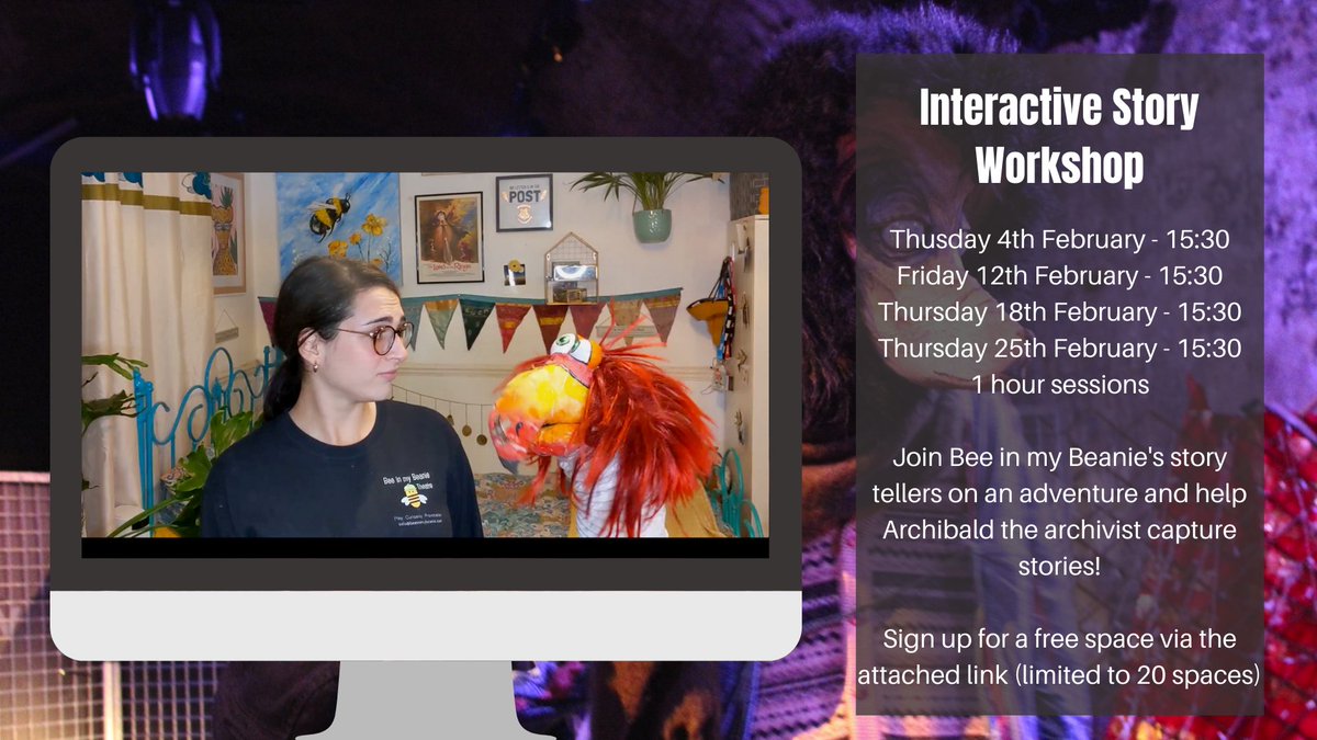We're back with another #FREE #workshop this Friday at 3.30pm and there's still time to sign-up 🎉🎉
#Interactive #storytelling workshops for #kids aged 5-9 with #stories #drama #games #music #crafts featuring  #puppets 
For more info and to sign up:
beeinmybeanie.com/free-workshops