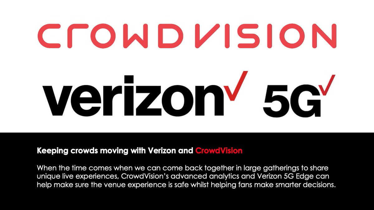 CrowdVision is delighted to be partnering with Verizon to create exceptional experiences for visitors at Stadiums and Arenas. Pairing the CrowdVision technology with Verizon 5G Edge means that we can deliver hyper-live people movement data over the fast and secure 5G network.