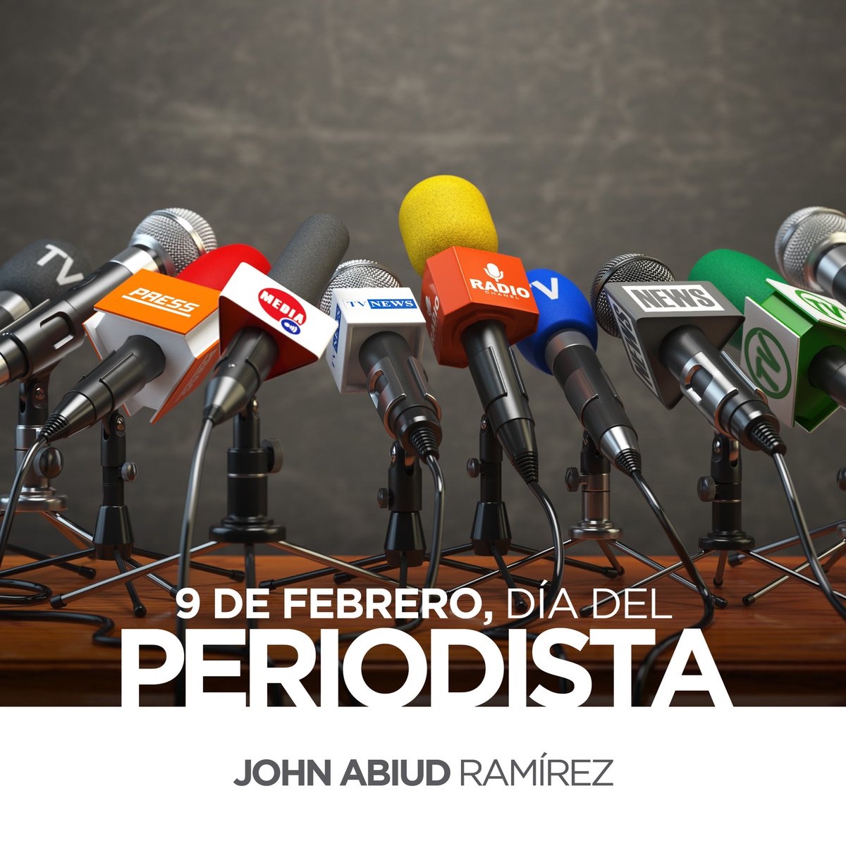 ¡Feliz día periodista! Admiración y respeto por tan importante labor de luchar por la verdad, informar, crear conciencia y sembrar cultura. Dios los bendiga #DiaDelPeriodista