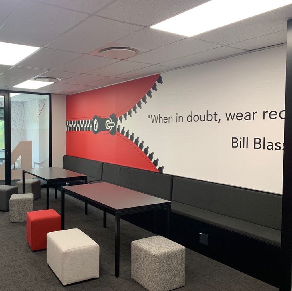 fineline_sa's tweet photo. Office Transformation! We thrive on projects like this where we have the opportunity to help a business refresh their workspace. From Wallpaper to Sandblast Vinyl on your screen doors and even all your Covid-19 essentials - we would love assist you!

#FinelineDesignSA https://t.co/MmyWaAj1BI