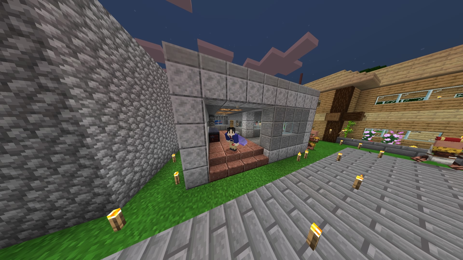 翼 つばさ 鍛冶屋が出来ました W ﾉ 村の鍛冶屋を手本にして作りました これから一日中泊まり込みで働いてもらいます マイクラ Minecraft マインクラフト マイクラ統合版 マイクラbe T Co H0a6y6lwit Twitter