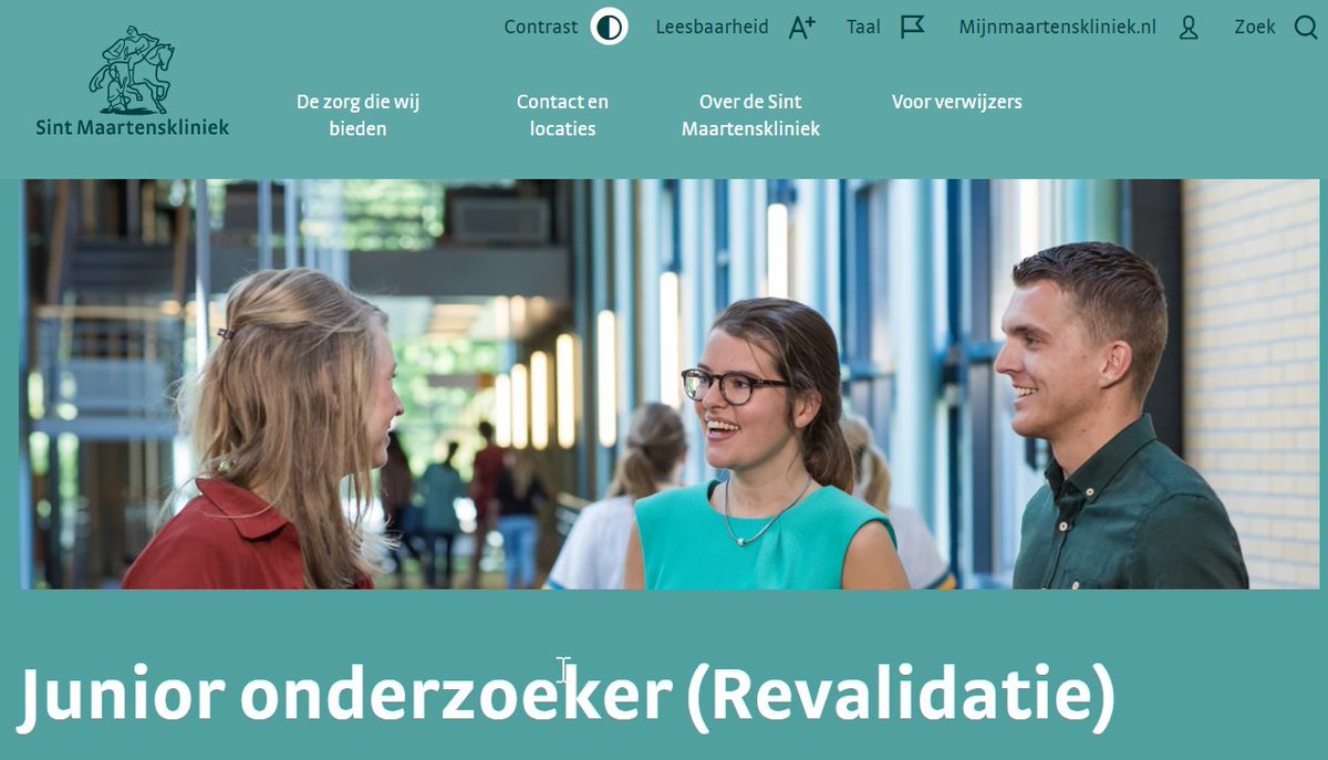 Sint Maartenskliniek Research (@movingresearch) on Twitter photo #vacature <a href="/maartenskliniek/">Sint Maartenskliniek</a> als #JuniorResearcher in het #LoopExpertiseCentrum. Binnen dit project kijk je hoe je met gangbeeldanalysetechnieken de behandeling met orthopedische schoeisel en enkel-voet-orthesen kunt optimaliseren. <a href="/OIMOrthopedie/">OIM Orthopedie</a>
maartenskliniek.nl/over-de-sint-m… #vacature <a href="/maartenskliniek/">Sint Maartenskliniek</a> als #JuniorResearcher in het #LoopExpertiseCentrum. Binnen dit project kijk je hoe je met gangbeeldanalysetechnieken de behandeling met orthopedische schoeisel en enkel-voet-orthesen kunt optimaliseren. <a href="/OIMOrthopedie/">OIM Orthopedie</a>
maartenskliniek.nl/over-de-sint-m…