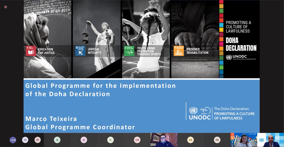Kick off in charge of  @ro_solis &  @MarcoTeixeiraUN How to use social media to bring the public closer to the CourtGreat webinar organized by  @UNODC Global  #JudicialIntegrity Network's #OpenJustice  #JusticiaAbierta