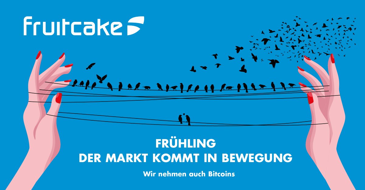 Demnächst wird mal wieder plakatiert. Dem Frühling gewidmet, der Zeit der Wiedererwachens – hoffentlich auch für alle notleidenden KMU und die Bevölkerung.

Btw.: Fruitcake, Web-Pionier der🇨🇭Werbeagenturen (erste Websites 1991), nimmt auch #Bitcoins als Zahlungswährung an.