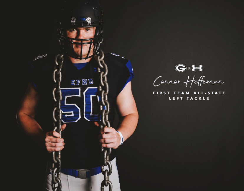 Congratulations to ⁦<a href="/heffernancC/">Connor Heffernan</a>⁩ on being selected as a ⁦<a href="/padillapoll/">Carl Padilla</a>⁩ ⁦<a href="/padilla_poll/">PadillaPollAssistant</a>⁩ 1st Team All State Offensive Lineman. ⁦<a href="/GTEagleFootball/">Georgetown Football</a>⁩ ⁦<a href="/BUFootball/">Baylor Football</a>⁩ #GTDNA #EFND