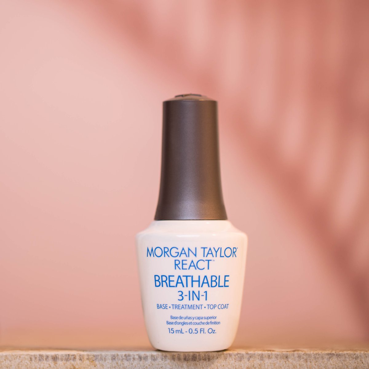 Looking for an all-in-one base and top coat while giving your nails the treatment and care they need? Morgan Taylor REACT Breathable 3-in-1 is for YOU, perfect with any lacquer system! #MorganTaylor #BreathableNails #basecoat #topcoat #nailcare #nailtreatment #nailsoftheday