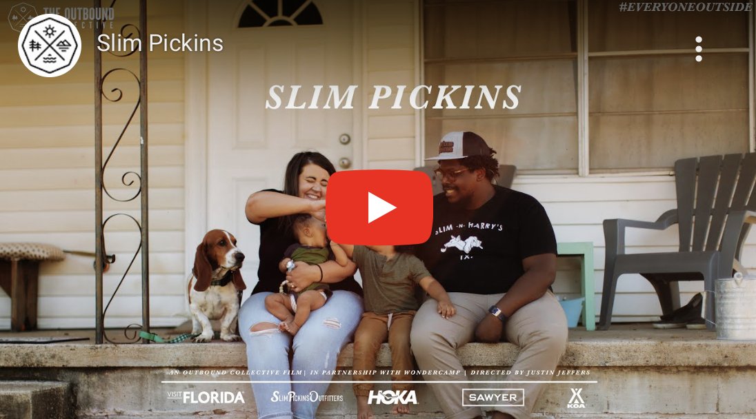 swissmiss's tweet photo. This is the moving story of Slim Pickins Outfitters, the nation’s first Black-owned outdoor gear shop, and its owners Jahmicah and Heather Dawes. Let’s support these fine humans. https://t.co/jnTntFPPHf https://t.co/FOlpqsSOcZ