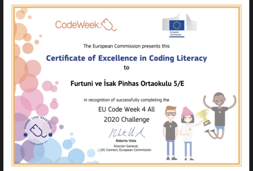 en_esence's tweet image. 2020 Avrupa Kod Haftası etkinlikleri sonucunda Mükemmellik Sertifikalarımız geldi.
#CodeWeek4All #pinhas 💫 #Codeweek2020