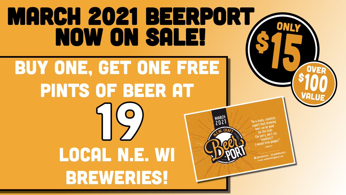NEWBeerPort's tweet photo. You can now purchase March BeerPorts at @StillmankBeer, Noble Roots &amp; either @ahnapeebrewery  location!  We'll also can ship them free to you when you order online (link in bio)! #passport #wibeer #deals https://t.co/oiCh2SYehn