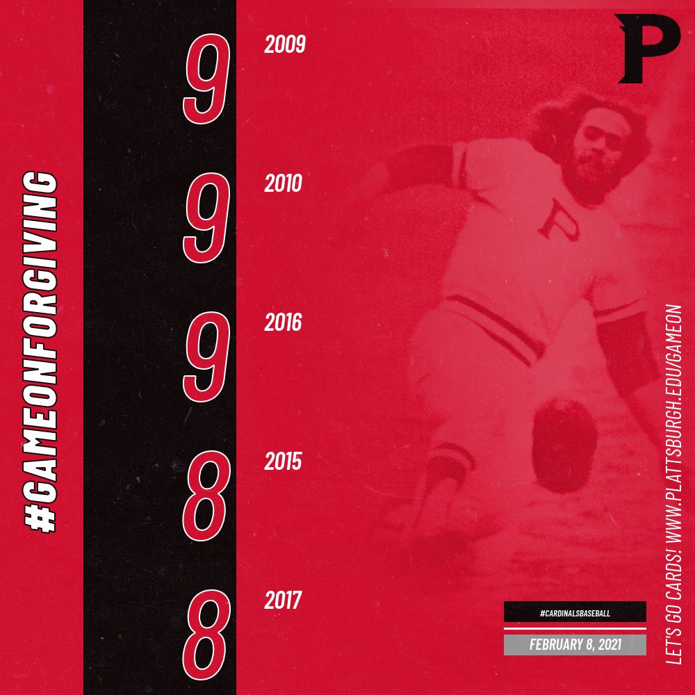 Cardinals_BB's tweet photo. It's going to be an exciting week watching the Cardinals alumni battle for the title!  There is a three-way tie in the #GameOnForGiving battle between the 2009, 2010 &amp; 2016 squads with nine donations apiece.  @pburghalumni @sunyplattsburgh @PlattsAthletics https://t.co/LvI7FQRZrw