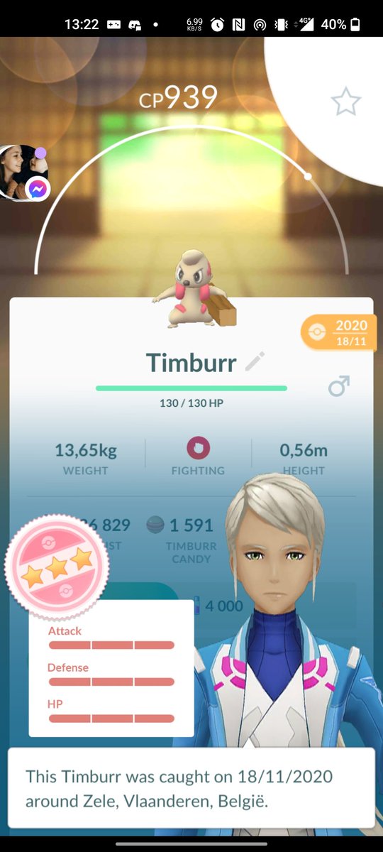 kevindp_'s tweet photo. Trade 18860 - trade hundo #33 - Not lucky #13 #timbur #notlucky #pokemongo #hundo https://t.co/sZ6h1qPmZj