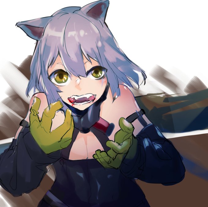 #アークナイツ版深夜の真剣お絵かき60分一本勝負 
スカベンジャーさん。+15分くらい。 