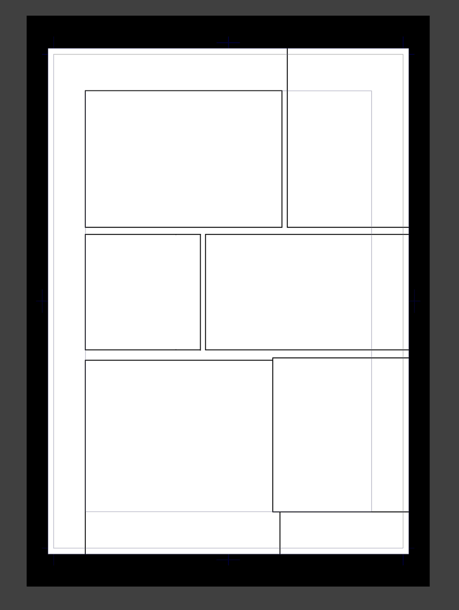 早く漫画の執筆に移りたい気持ちを抑えてコマ割りを直した これだけでも動きが出た気がするから漫画ってやっぱページ全体がひとつの絵なんだなって(ちな右ページ) 