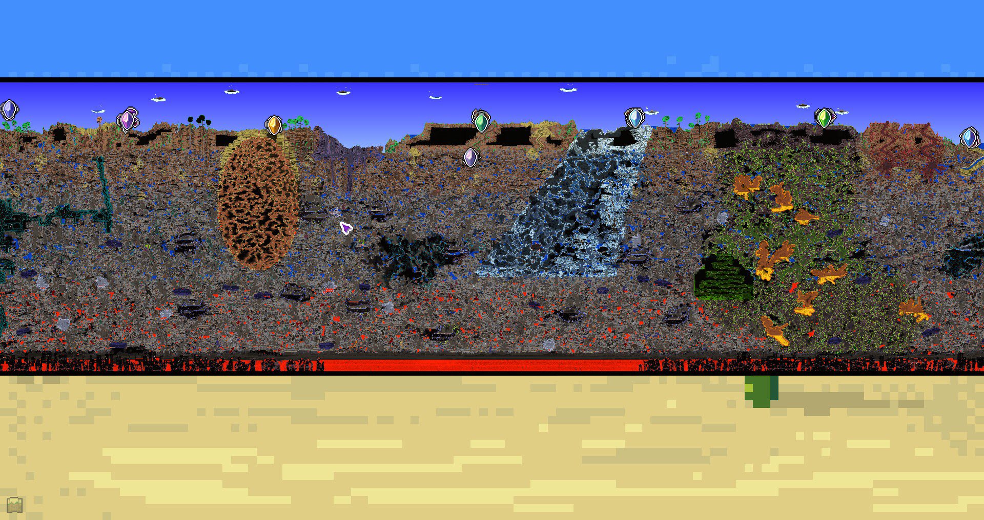 兎菱 Terraria على تويتر 今回のワールドは自力でマッピングもしたし ハード入りした後に元の不浄真紅を残して全部浄化して聖域 は地表だけにしたんですよね 聖域地下のbgmが鬱になるくらい ん ここなんか白 あぁあああああぁああ この後めちゃくちゃ浄化した 兎菱 Terraria على تويتر 今回のワールドは自力でマッピングもしたし ハード入りした後に元の不浄真紅を残して全部浄化して聖域 は地表だけにしたんですよね 聖域地下のbgmが鬱になるくらい ん ここなんか白 あぁあああああぁああ この後めちゃくちゃ浄化した
