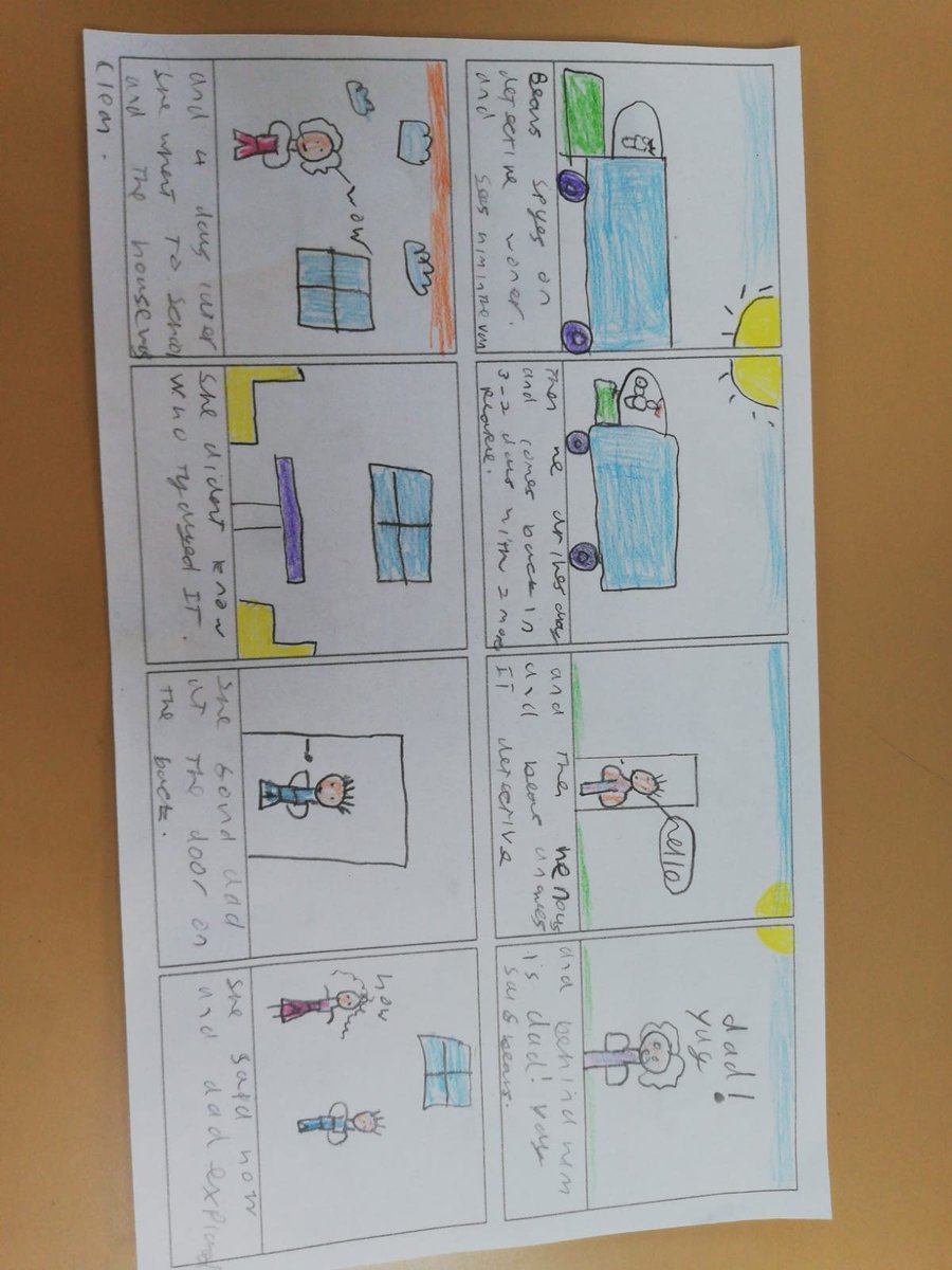 EmmaSnowden9's tweet photo. Fantastic work today from Year 4, your comic strips and alternative endings to Operation Gadgetman were fabulous! Very creative! @GreenwoodSch @malorieblackman ⭐️⭐️ https://t.co/sxzynHMrs7