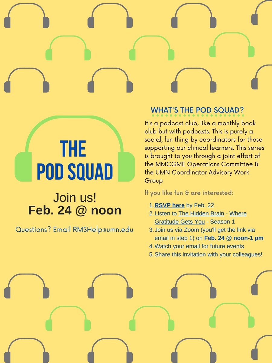 Love podcasts? Need someone to talk to about them!  Join us on Feb 24th!