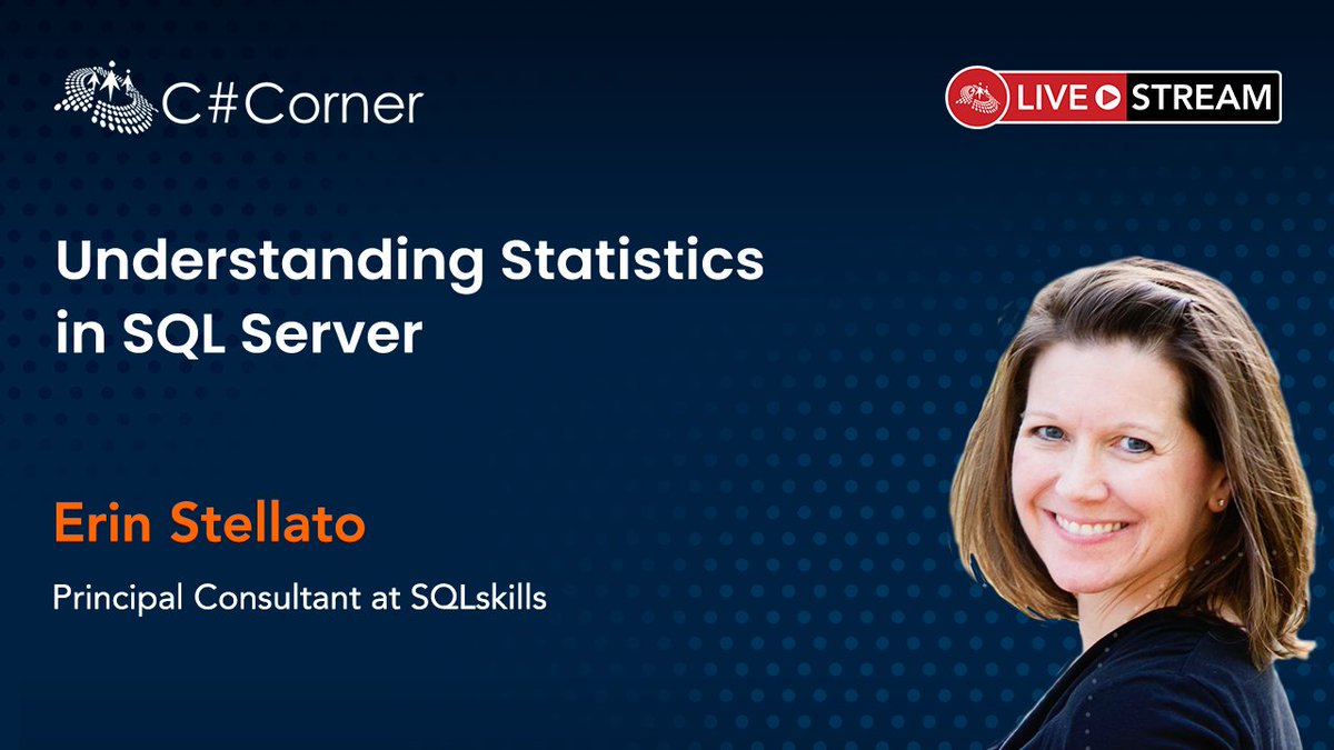 CsharpCorner's tweet image. Did you miss @erinstellato session on &quot;Understanding Statistics in SQL Server&quot; at SQL Server Virtual Conference?

You can now watch it here: bit.ly/3jwfFpf

#SQLServer #SQLConference #sqldatabase #sqlserver2019 #sqlfamily #csharpliveshow #WomenWhoCode #womenintech