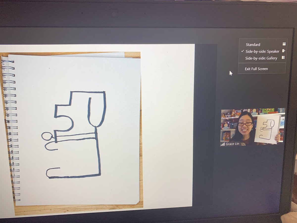 Author Grace Lin joined us yesterday. Lucky us we got to hear about her books and even learned how to draw a dog! We are currently reading her first novel, The Year of the Dog.