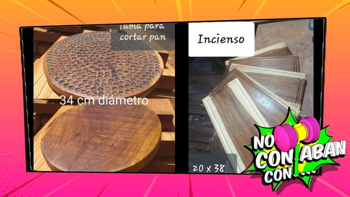 🌎 #Oberá #Misiones

🔨💥 Tablas de madera dura para picadas - fuentes...‼️
➡️ Guayubira 💲350.
➡️ Incienso 💲450. 
➡️ Para pan 💲700.
💲 Precio por cantidad a revendedores.
📲 Consultas y pedidos al: 
3755 - 266264

#NoContabanCon