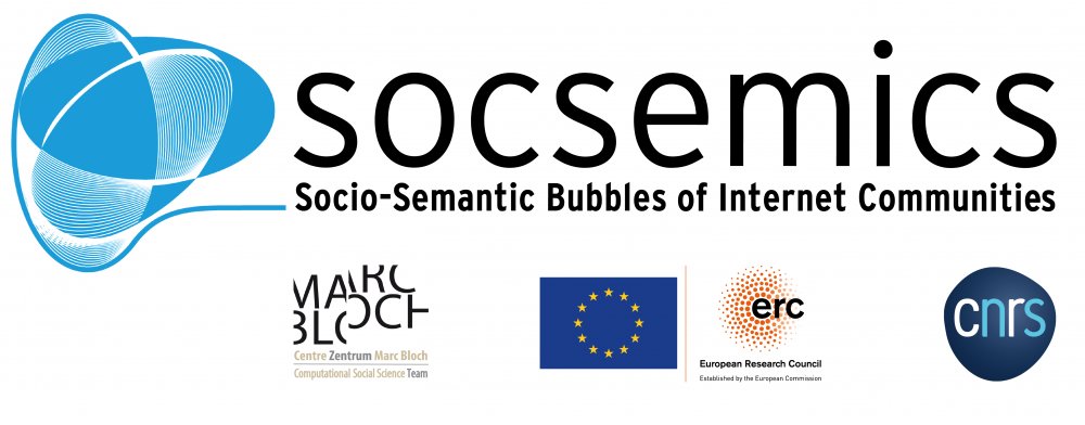 In the context of Socsemics, we offer one doctoral contract on the modeling of socio-semantic complex systems and the automatic processing of text corpuses! Deadline: March 8, 2021. More news on the <a href="/css_cmb/">Computational social science team at CMB</a> website: cmb.huma-num.fr/one-3-year-doc… #RTplease