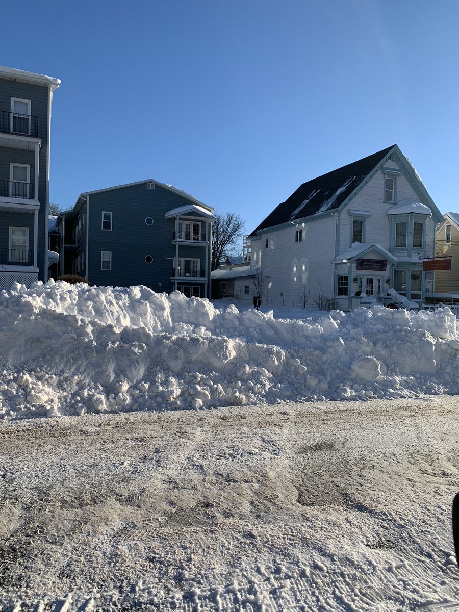 DougCurrie's tweet photo. Letโs be patient as we move through the downtown core @ChtownPE @hollandcollege as city crews work at opening our streets.Our city crews have made huge gains in short time on street openings as they worked through the night to get #jobwelldone #besafebeaware https://t.co/oO8BV2Y8BN