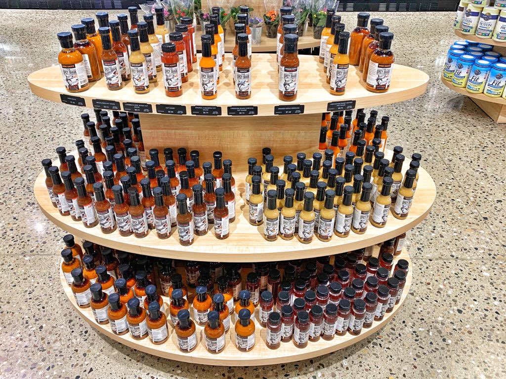 thespicyshark's tweet photo. 🦈🏝 Michigan! Walled Lake Zerbo's Market
has The Spicy Sharks out on this very cool Island Display.

#zerbos #zerboshealthfoods #zerbosmarket #michigan #mi #walledlake #livoniami #walledlakemi #walledlakemichigan https://t.co/l83A9r1Aik