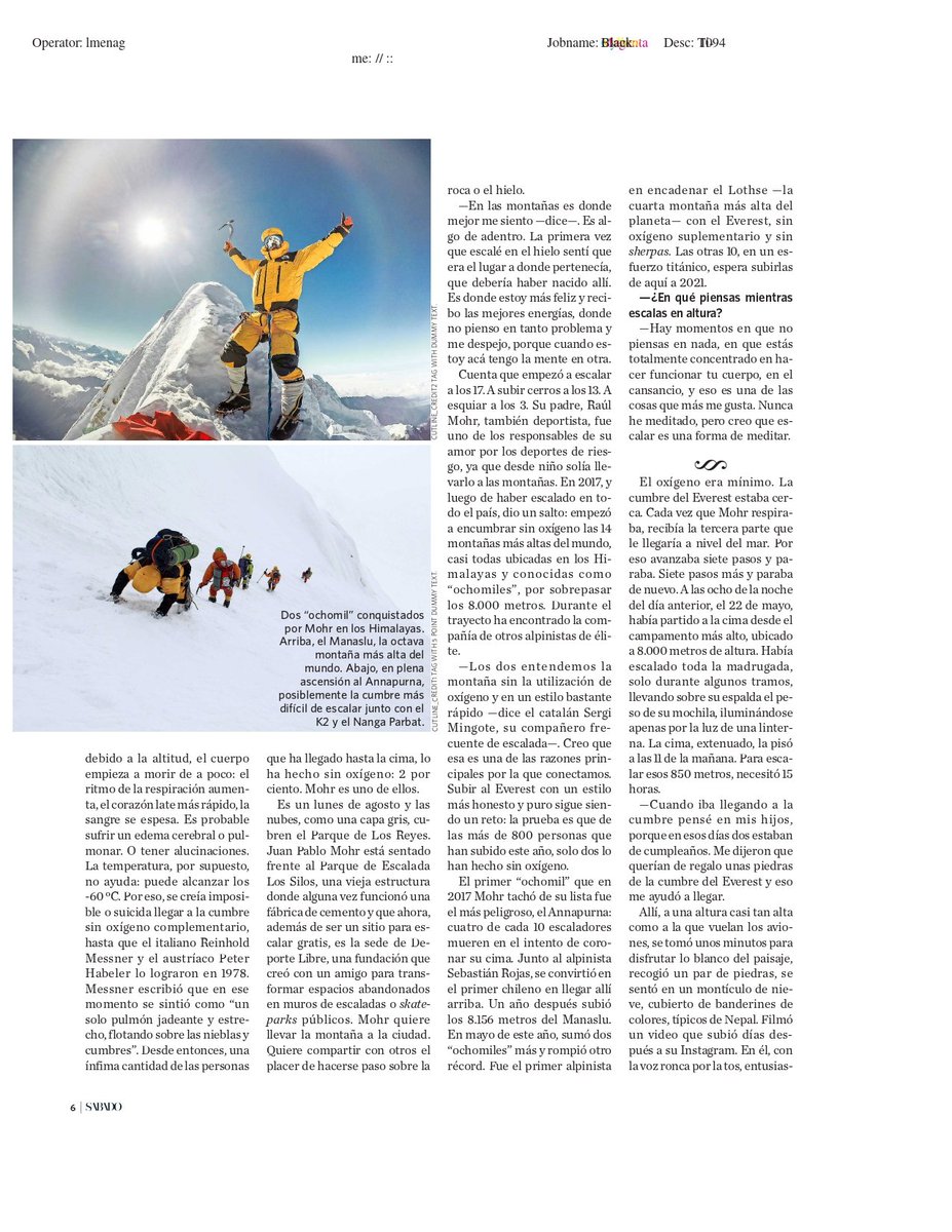 Rafaela_L's tweet photo. Sigo muy conmovida por la desaparición de Juan Pablo Mohr en el K2. Acá les comparto lo que escribí sobre él para @Revista_Sabado, cuando en 2019 conversamos durante horas sobre la belleza y los peligros del alpinismo. https://t.co/9Wip0hwE7w