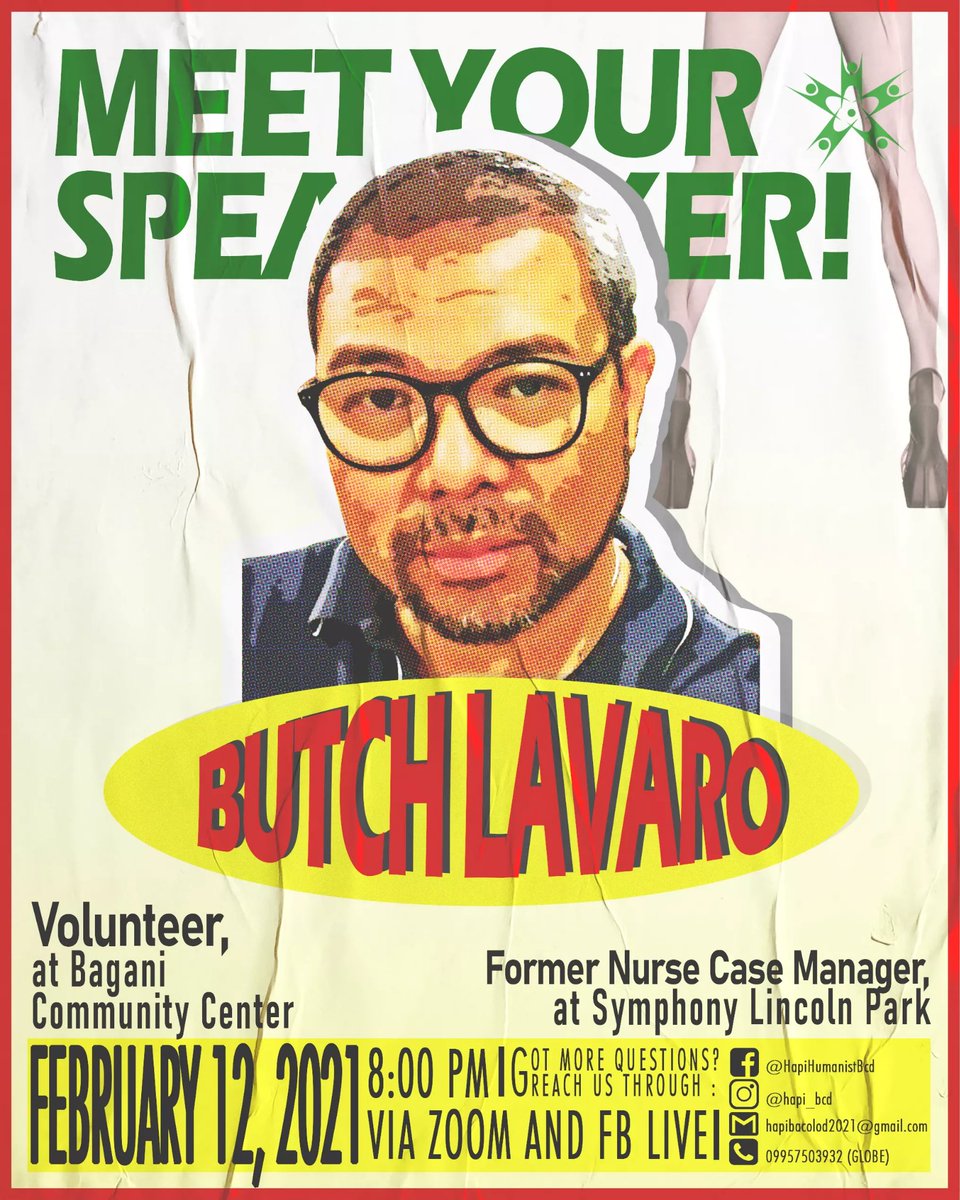 uigi6116's tweet photo. MEET OUR SPEAKER:
@butch_manong is one of the esteemed volunteers of @BaganiBCD, he will give a talk about HIV 101 on our upcoming webinar, Let's talk about Itot.
Kari na!
Want to learn more? Have questions? Register here:
https://t.co/vF67spuiYx
#hapibcd
#projectitot https://t.co/WlnHaQBdHS