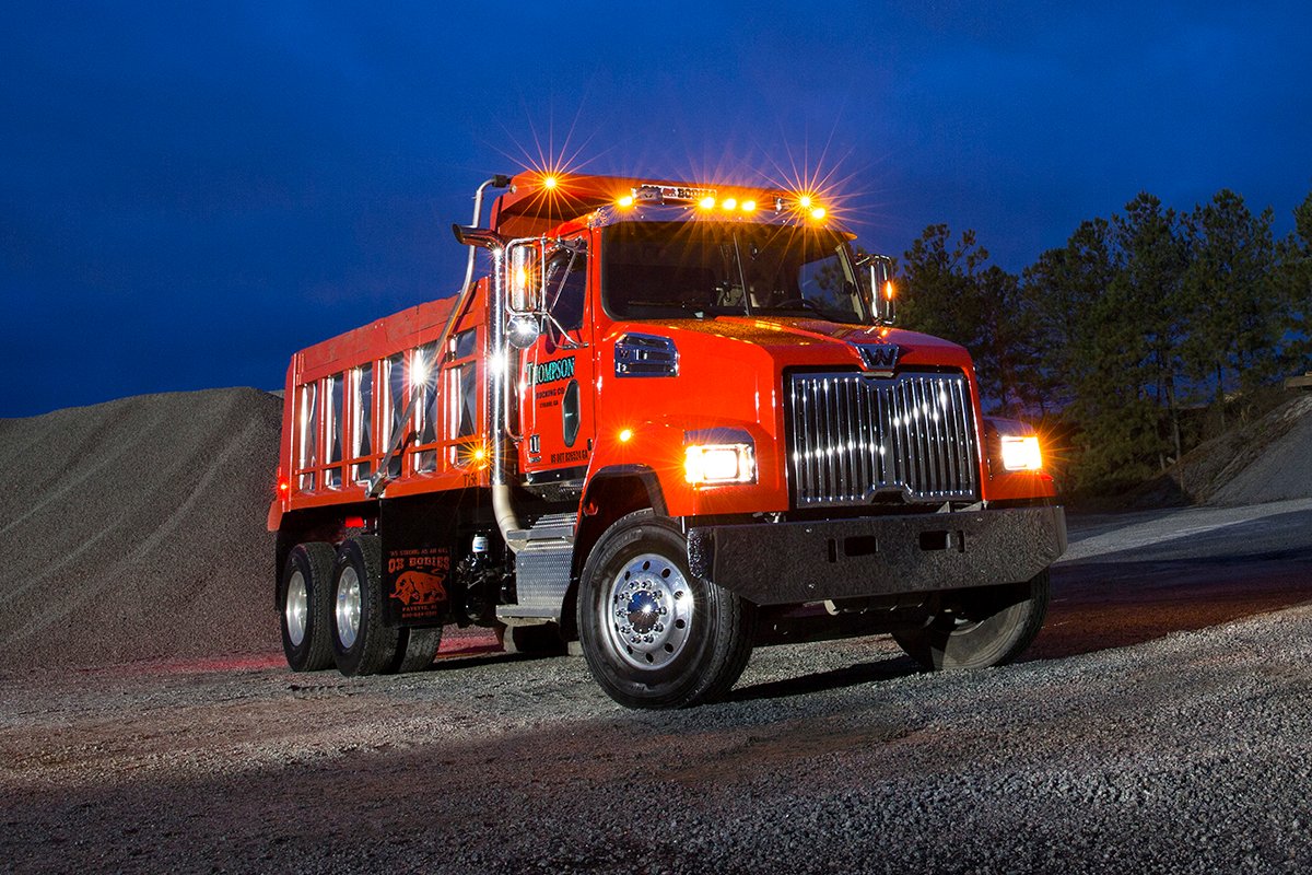 WstrnStarTrucks's tweet photo. Western Stars shine bright, even in the gravel pit. The #4700SF's clean back of cab makes it easy to add the body you want to get your job done. #uptime #custom #upfit
https://t.co/QT10y9aGYi https://t.co/88FIVK7BXC