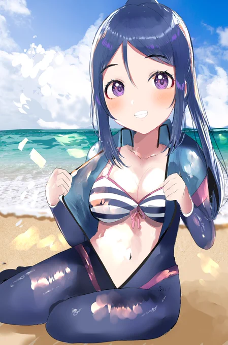 果南ちゃんお誕生日おめでとう!???
一緒に泳ぎたい☺️☺️☺️
#松浦果南生誕祭2021 
#松浦果南誕生祭2021 