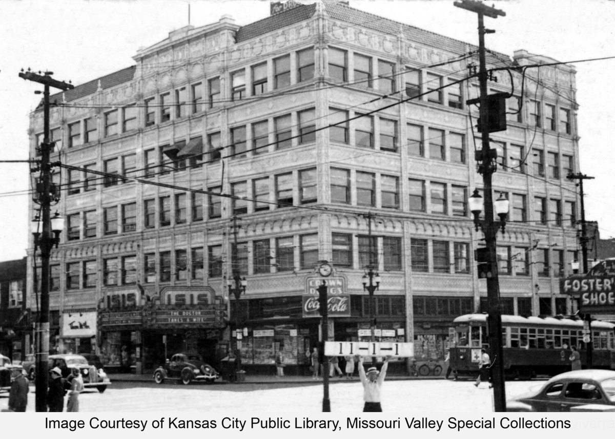 KCMOPlanning's tweet photo. The Isis Theater (opened Aug. 21,1918) was at 31st & Troost & is where Carl Stalling met Walt Disney. At Isis, Stalling played the organ to accompany silent films while Disney illustrated commercial slides. Read more here: https://t.co/MHkxq02Plb #BlackHistoryMonth #KCMO #AAHTKC https://t.co/TWh0dkXlPW