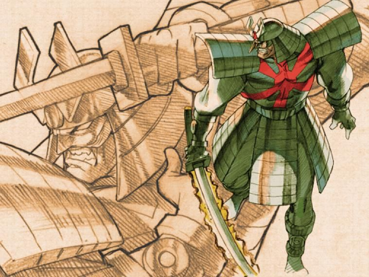 Case in point: Silver Samurai looks totally badass, especially in the hands of Capcom artists! A Japanese take on an American character made to represent Japanese nationalism and the Bushido spirit!