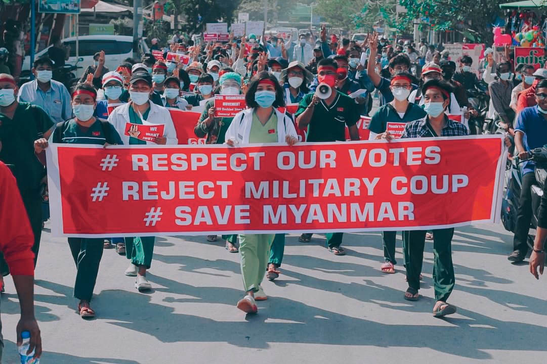 brownieyg1's tweet photo. The whole of Burma is protesting in various ways.All we need to do is standing together and shout out loud!!Stay safe and keep fighting!!

HEAR OUR VOICE 
#WhatsHappeningInMaynmar 
#Feb9Coup https://t.co/Yq7aaaBFY4