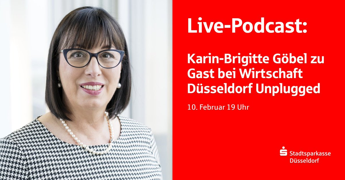 Am Mittwoch um 19 Uhr beim Podcast "Wirtschaft Düsseldorf Unplugged" (Rotonda Business Club): Unsere Vorstandsvorsitzende Karin-Brigitte Göbel im Gespräch mit <a href="/MaximilianNow/">Maximilian Nowroth</a>.

➡️ Jetzt anmelden und am Mittwoch live zuhören: club.rotonda.de/online-event-l… 

<a href="/falke_sabine/">Sabine Falke</a> <a href="/RotondaBC/">RotondaBusinessClub</a>