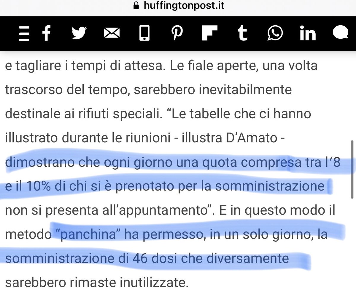 ClaudiaGiuIia's tweet photo. Il #Lazio perfeziona il protocollo sul #modello #israeliano anti-spreco

Il 10% dei prenotati non si presenta all'appuntamento per il #vaccino anti-#Covid, ma d’ora in poi quelle #fiale aperte saranno usare al massimo

Ps. imho si può implementare ulteriormente, ma bravo D’Amato! https://t.co/RE9bRmoCzb