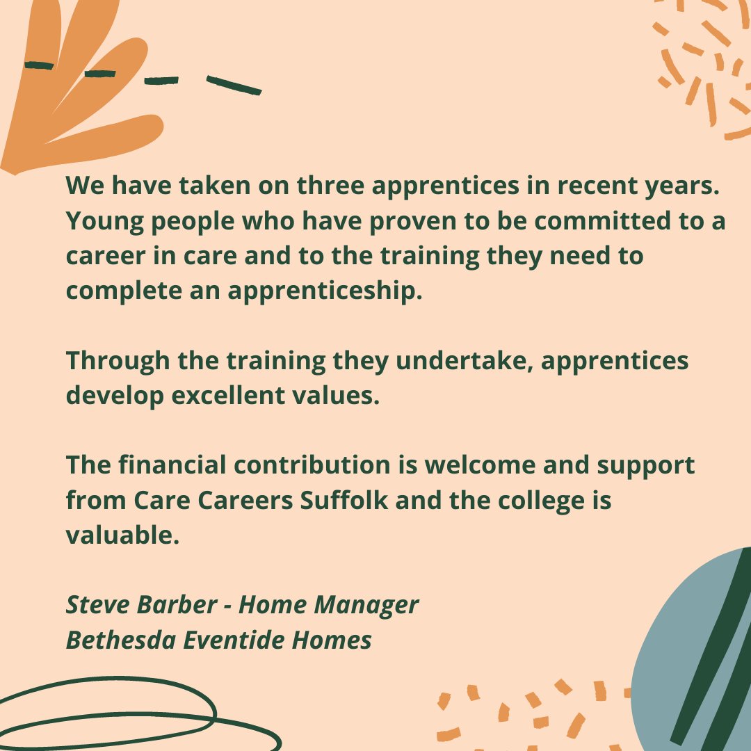 CareSuffolk's tweet photo. Are you seeking a rewarding new role that will really make a difference to people's lives? Talk to us about an apprenticeship in adult social care.
#NAW2021 #socialcare https://t.co/j2YXVLrnr7