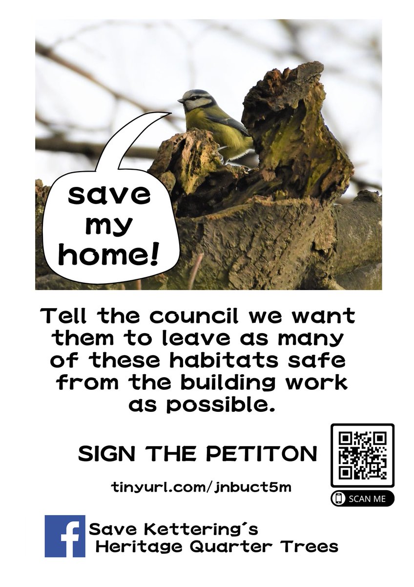 Let us not forget that the plans were already approved, so there was no obligation from the  @KetteringBC to change them.Jack made great new posters featuring some of the wildlife that would be displaced by the development.Oh and the petition  http://tinyurl.com/jnbuct5m&nbsp;12/