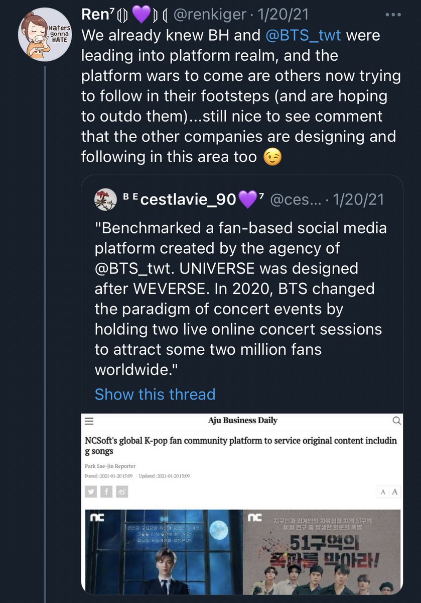 A little more ICYMI background etc