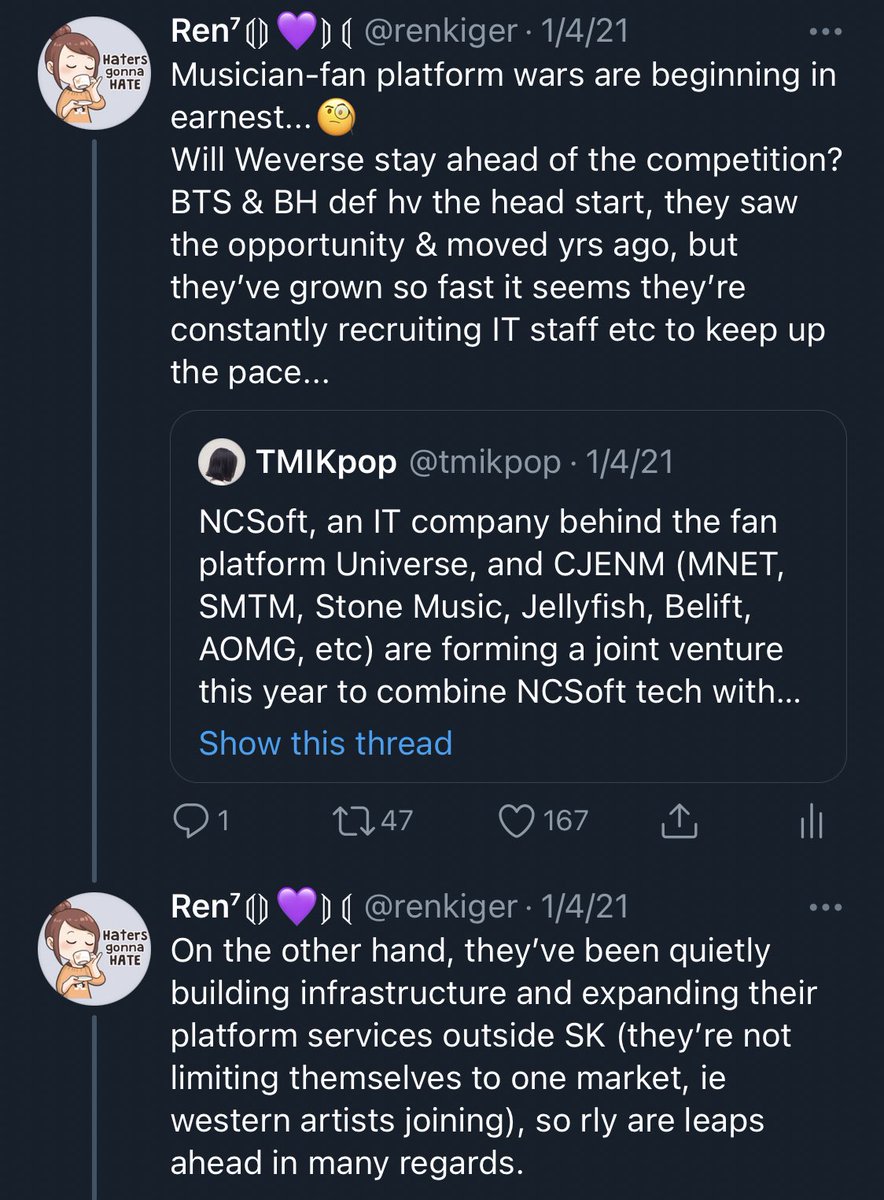 A little more ICYMI background etc