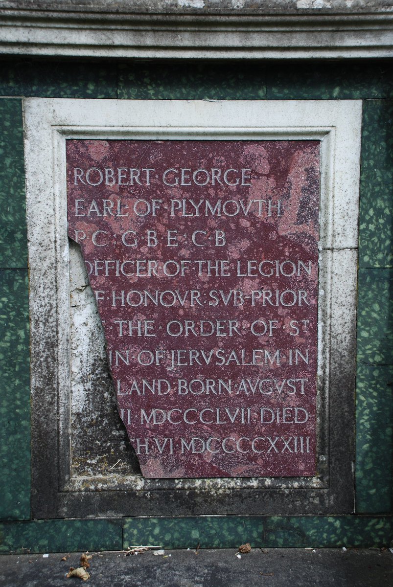 I have no information on the craftsperson responsible for the c1929 Paget headstones - status vs legibility, eh?  @StroudStory. Similarly, Pevsner & all other sources I have so far encountered say nothing on this remarkable Plymouth tomb in the churchyard's Windsor family plot.