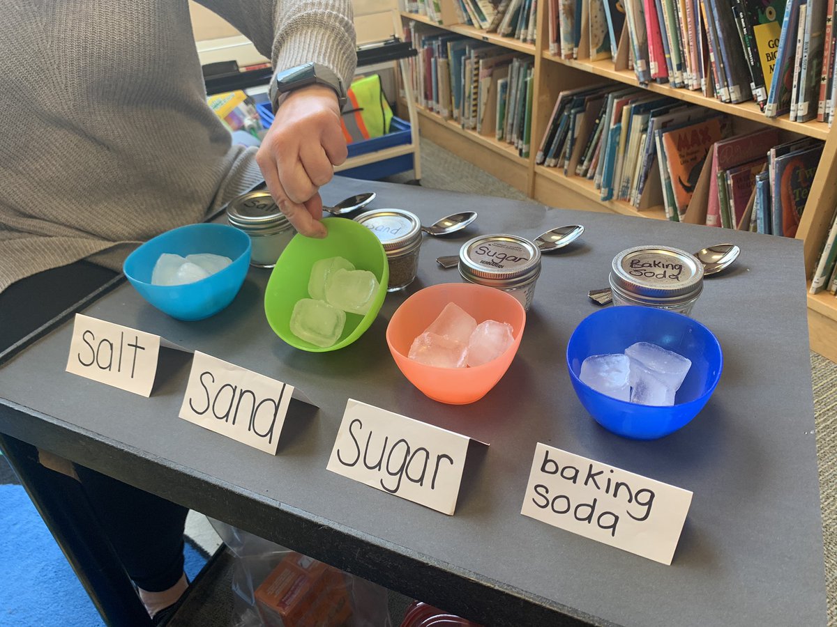 mrsflewelling27's tweet photo. Our #testitouttuesday melting ice experiment !!! The beginning and end of our meet this afternoon! Salt takes the win! Ps. How organized is my teaching partner @BlakeySabrina ?! 🥰#scdsbey @SCDSBey @oakleybarrie #learnathomekindergarten https://t.co/av9mqZ9SnW